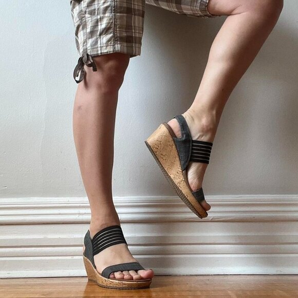 Sketchers platform wedge sandals - Picture 1 of 8